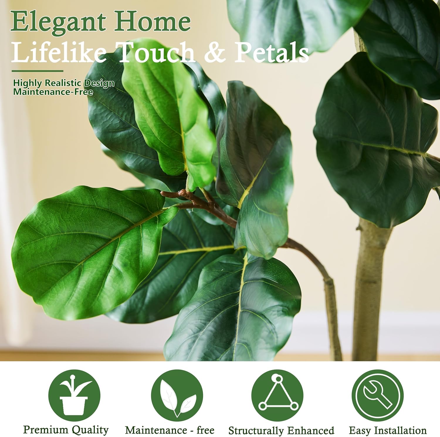 135cm Artificial Fiddle Leaf F – Ficus Lyrata Tree recenzja i cena