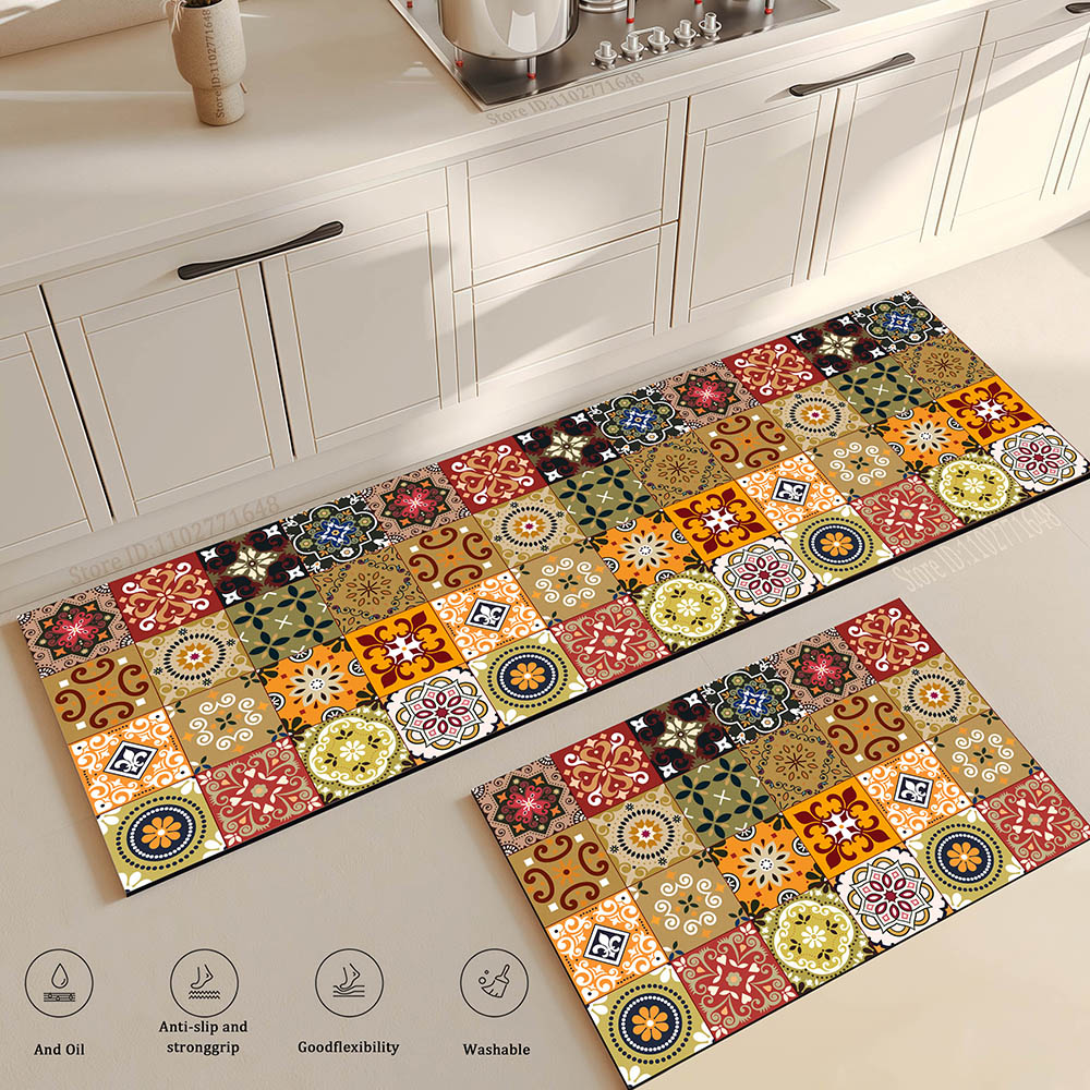 Flower Long Large Kitchen Mat  – Maranta Prayer Plant recenzja i cena