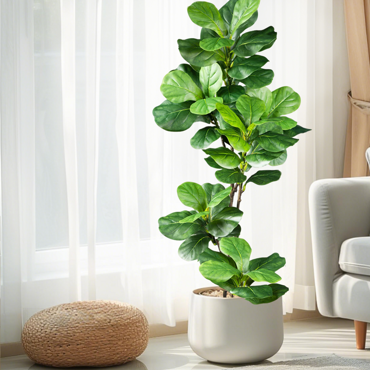 45-135cm  Artificial Fiddle Le – Ficus Lyrata Tree recenzja i cena