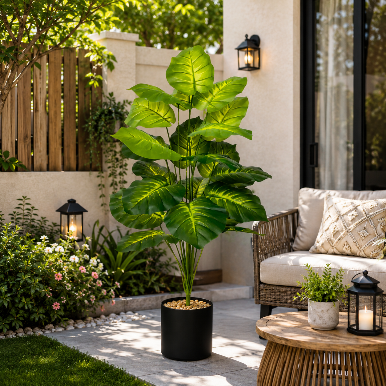 85cm Artificial Pothos Plants  – Ficus Lyrata Tree recenzja i cena