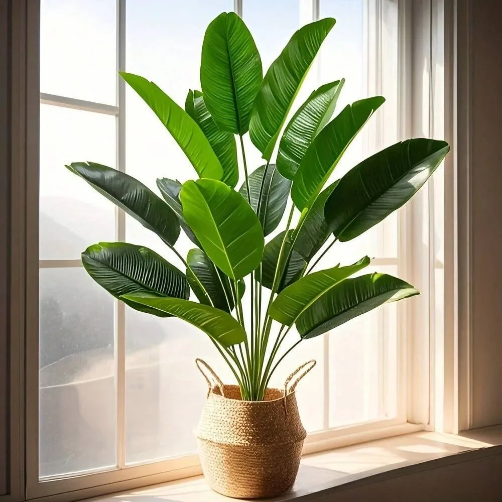 1pc 18 Leaves Artificial Plant – Ficus Lyrata Tree recenzja i cena