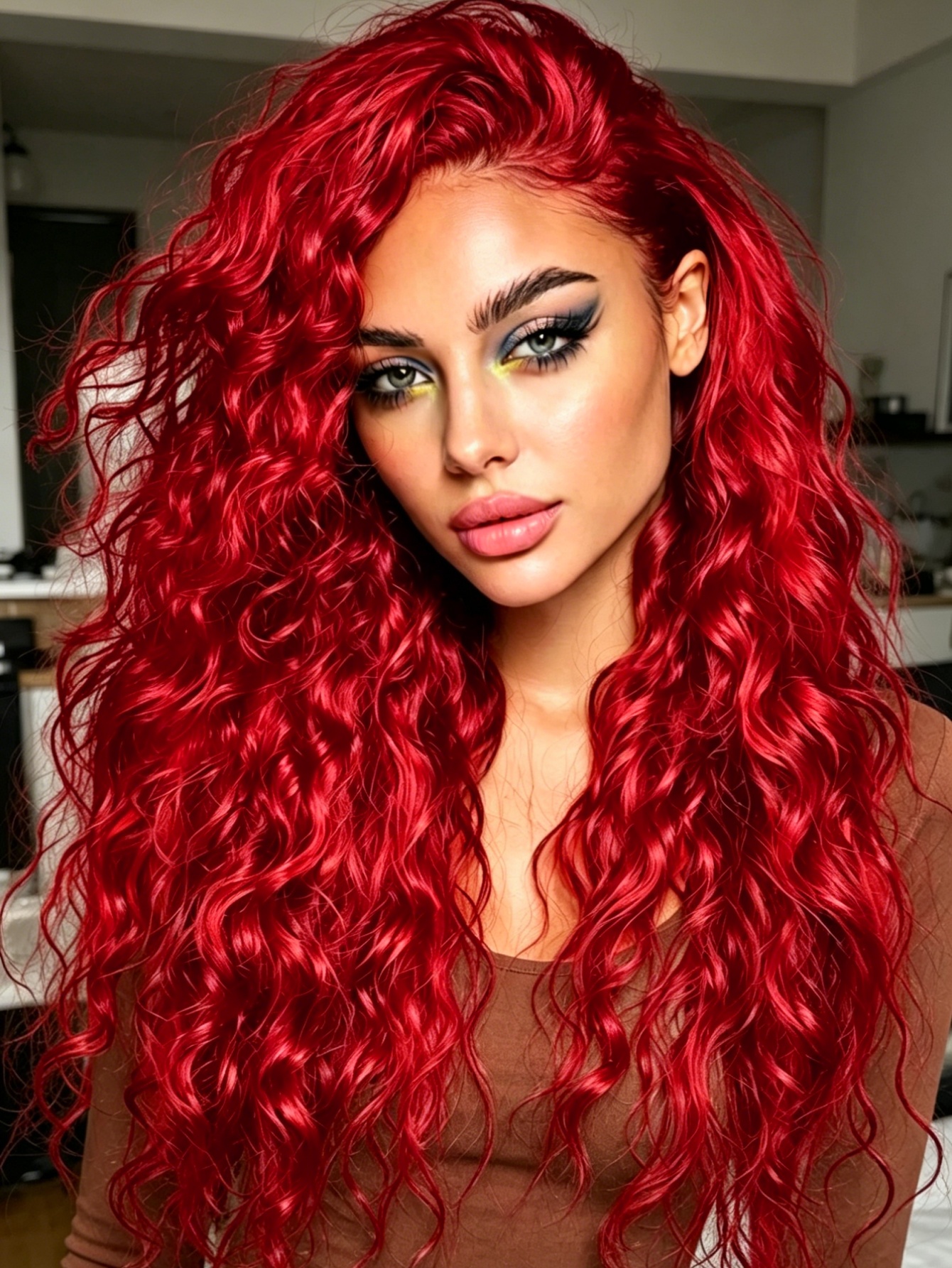 Red Deep Wave Lace Front Wigs  – Aglaonema Red recenzja i cena
