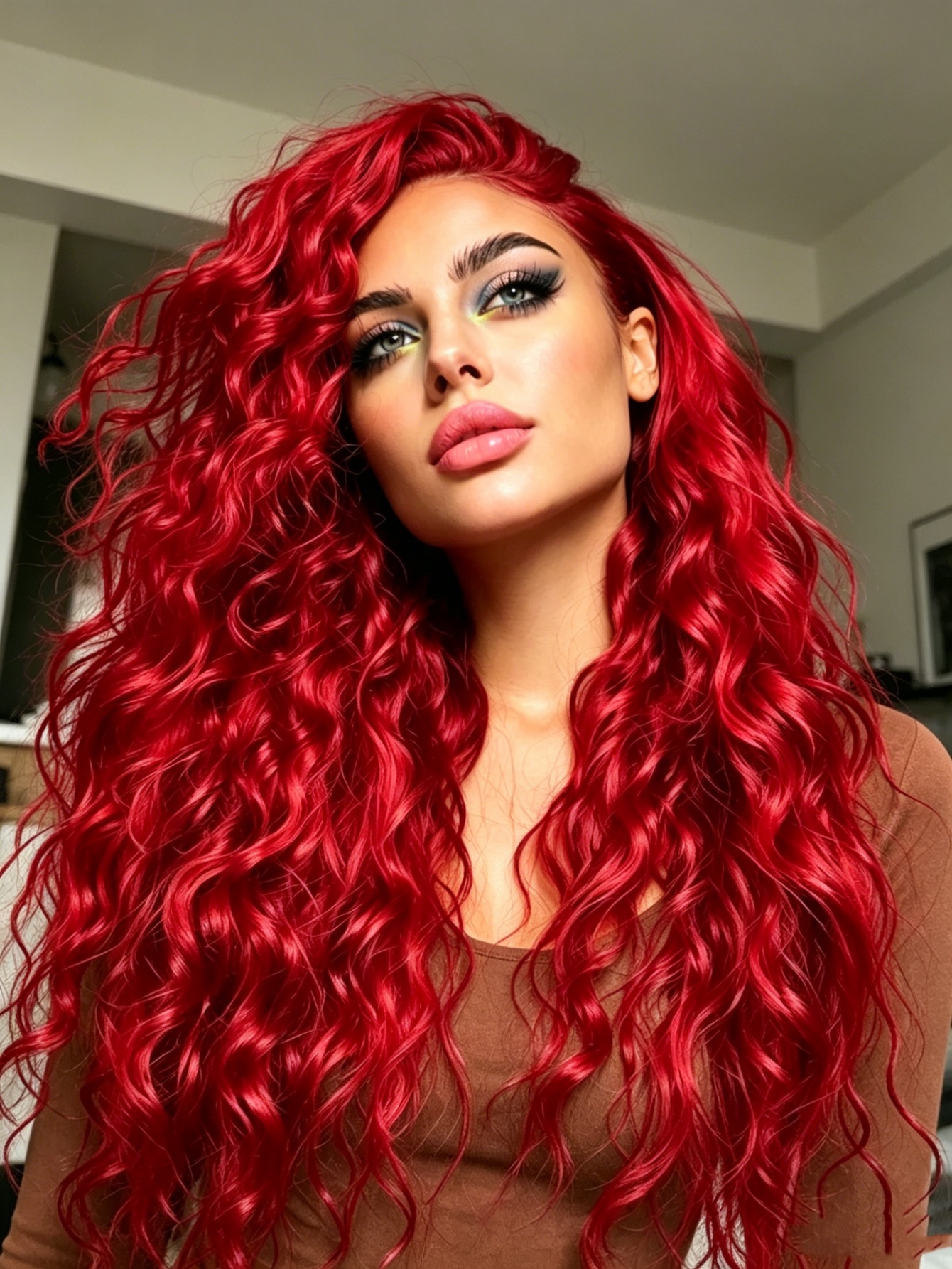 Red Deep Wave Lace Front Wigs  – Aglaonema Red recenzja i cena