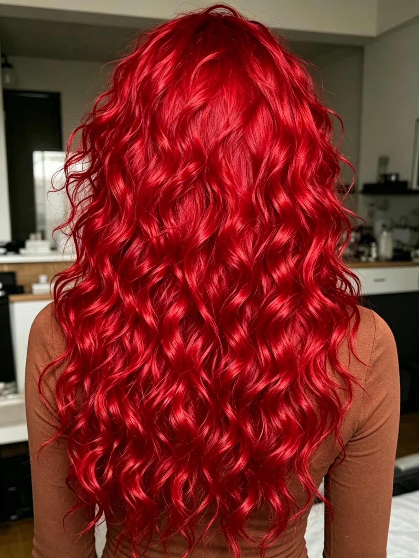 Red Deep Wave Lace Front Wigs  – Aglaonema Red recenzja i cena