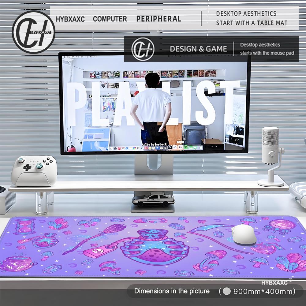 Cute Kawaii Goth Mouse Pad XL  – Tradescantia Purple recenzja i cena