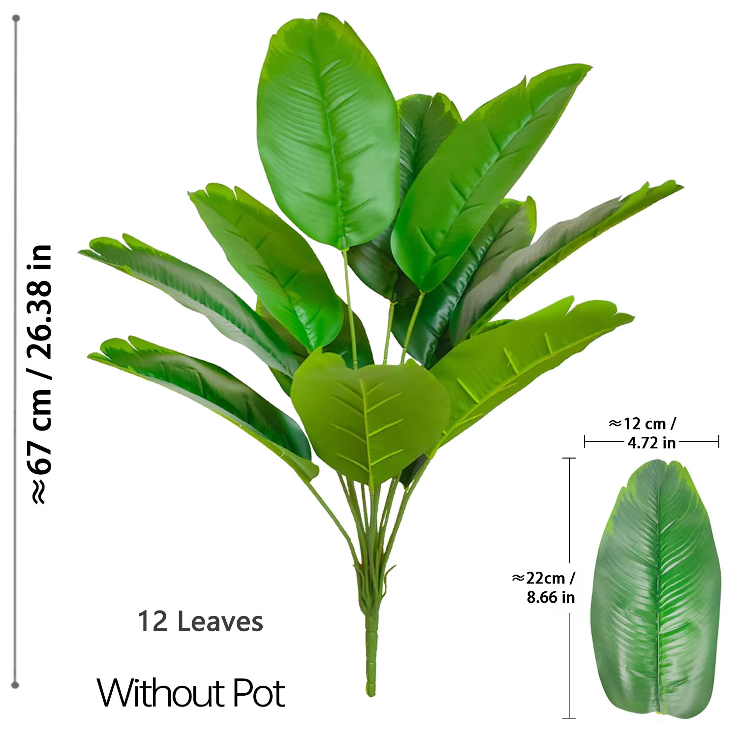 67-112cm Artificial Plants Lar – Ficus Lyrata Tree recenzja i cena