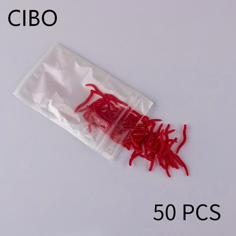 CIBO 50pcs-Artificial Red Worm – Aglaonema Red recenzja i cena