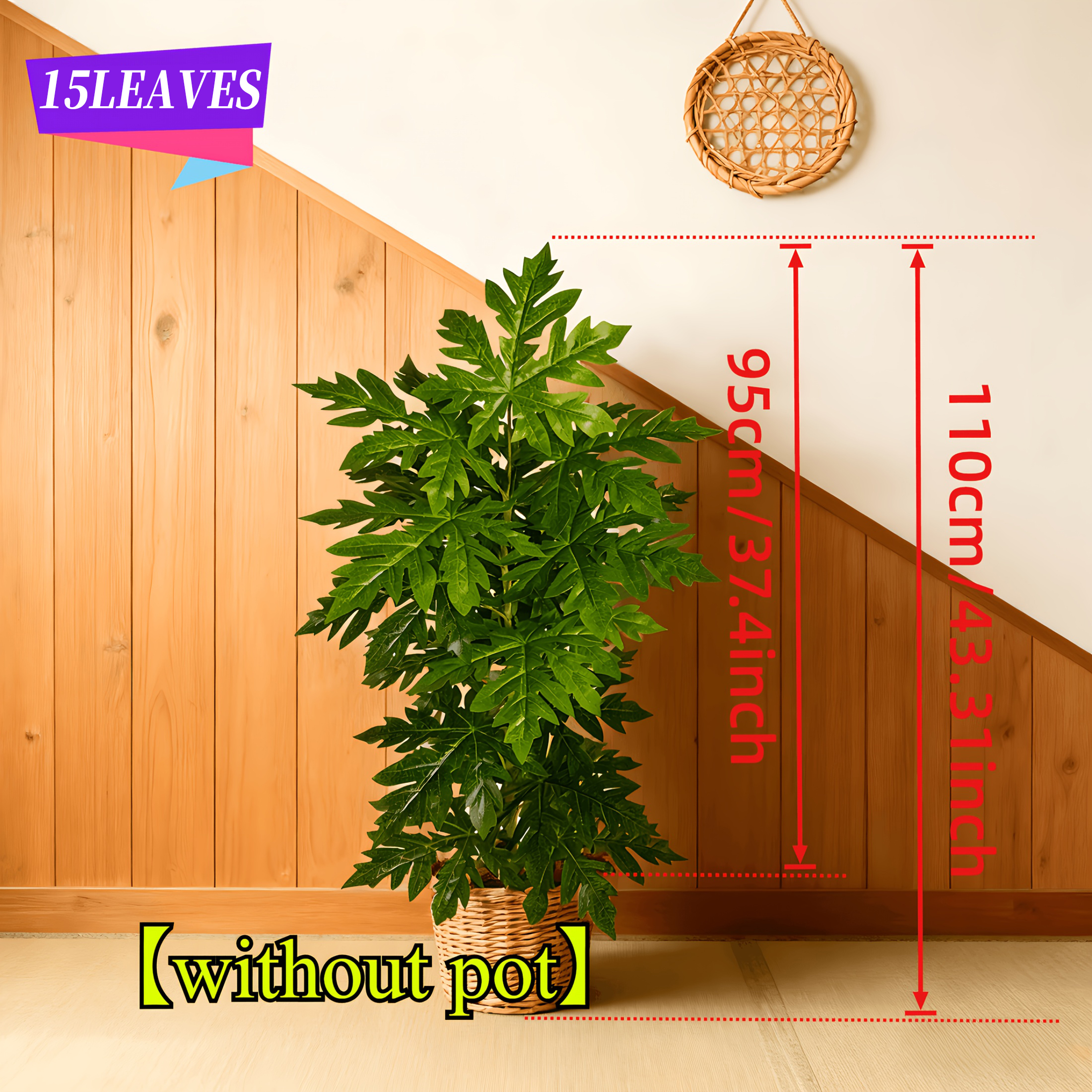 1Pcs Large Lifelike Artificial – Ficus Lyrata Tree recenzja i cena